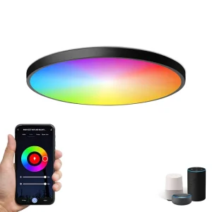 WiFi Smart Ceiling Light High CRI 90 RGBCWW Dimmable Color-Tuning Bedroom Light Compatible with Alexa and Google Home