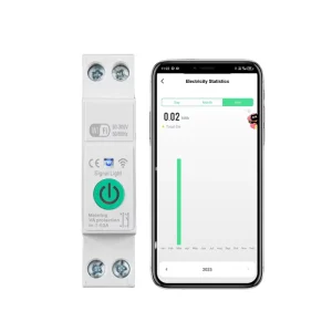 WiFi Smart Circuit Breaker 63A 1P with Power Metering, Monitoring, Timer Relay, Wireless Remote Control