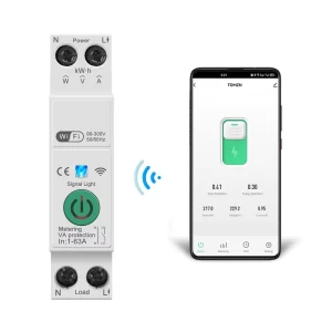 WiFi Smart Circuit Breaker 63A with Overcurrent and Undervoltage Protection, Power Metering and Remote Control