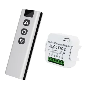 WiFi Smart Curtain Switch Module for Roller Blinds and Shutters, 433 MHz RF Remote Control