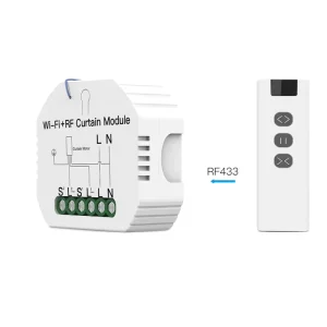 WiFi Smart Curtain Switch Relay Module PC Material APP Timing Voice Control 2.4GHz RF433 AC