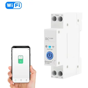 WiFi Smart DC Circuit Breaker 40A 1P with Timer Relay and Wireless Remote Control