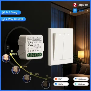 WiFi Smart Dimmer Module with 2-Way Control for Dimmable LED Lighting