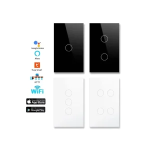 WiFi Smart Glass Touch Switch with App and Voice Control