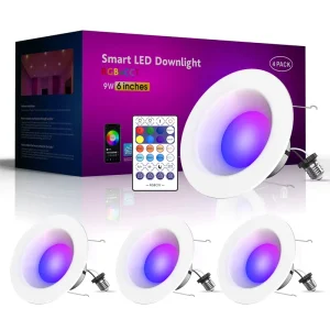 WiFi Smart LED Ceiling Downlight, 6 Inch, 9W, Round