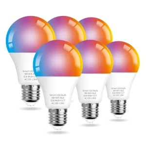 WiFi Smart LED Light Bulb E27 9W 110-130V RGB/RGBW Dimmable A60 Alexa/Google Home Control