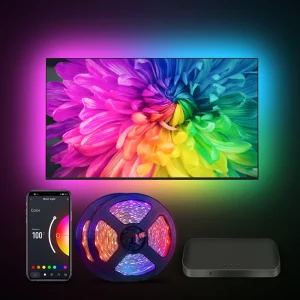 WiFi Smart LED Strip Light Kit for 4K TV and PC Screen Backlight 4K Sync Voice Control Alexa Google Integration