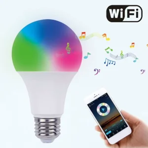 WiFi Smart Light Bulb E27/B22 Dimmable LED Lamp with App and Voice Control