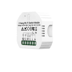 WiFi Smart Light Switch DIY Breaker Module, 2-Gang 2-Way App Remote Control