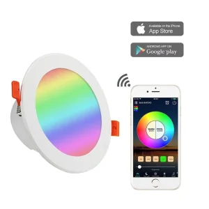 WiFi Smart RGB LED Recessed Ceiling Downlight with Remote and App Control