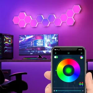 WiFi Smart RGB LED Wall Light USB Powered White Shade Dimmable Surface Mount