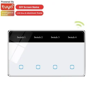 WiFi Smart Switch 4 Gang APP Control LED Indicator Wall Switch Panel