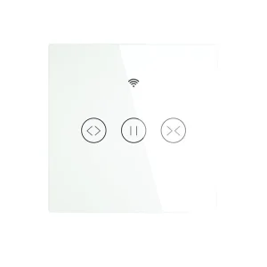 WiFi Smart Switch APP Remote Control for Smart Home Curtain Motor 1 gang Wall Switch IP44 Tempered Glass 2.5A British European