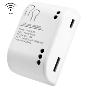 WiFi Smart Switch Module RF433 Remote Control 1-Channel 10A DC 7-32V Relay 200m Range