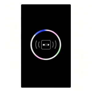 WiFi Tempered Glass Smart Home IR Sensor Touch Light Switch 1 Gang Tuya App Remote Control Wall Switch Google Alexa