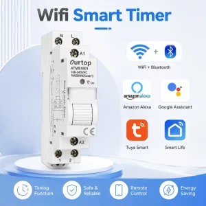 WiFi Timer Rail Mini Wireless Remote Control for Home Automation with Smart Relay Switch
