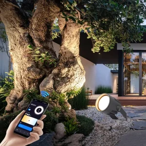 WiFi Tuya Smart APP RGBW LED Flood Light 24W 48W IP67 Music Sync Dynamic Color Changing Garden Landscape Outdoor Party Light