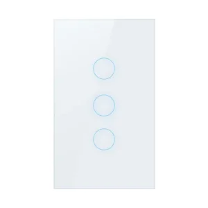 WiFi US Tempered Glass Gold Metal Frame Smart Home Touch Light Switch 1/2/3/4-Gang App Remote Control Wall Switch