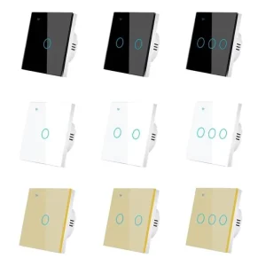 WiFi Waterproof 1-4 Gang Glass Touch Wall Switch with App and Voice Control