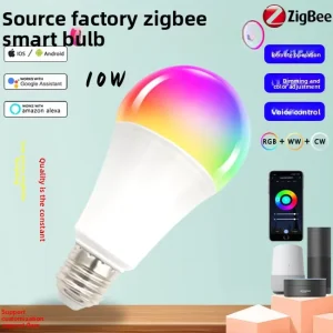 WiFi Zigbee 10W Smart LED Bulb Aluminum Plastic Waterproof Dimmable Color Changing Remote Control Alexa Google