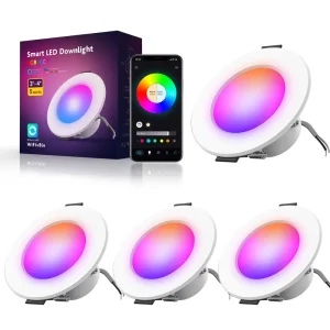 Wifi Tuya Remote Control RGBCW Smart Lights Recessed Dimmable Recessed Smart Ceiling Light Downlight Lighting for Home