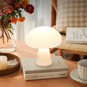 Wind Mushroom Desk Lamp for Charging Living Room Study Bedroom Headboard Decoration Atmosphere Light