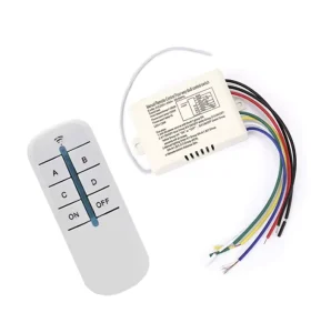 Wireless 220V Digital ON/OFF Remote Control Switch, 1/2/3-Way Wall Lamp Receiver and Transmitter