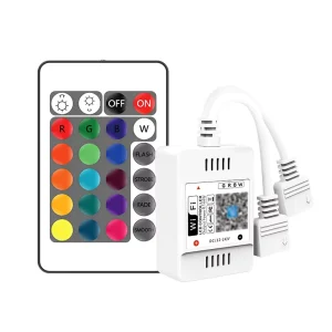 Wireless 24 key WiFi BT Music RGBW Controller Dual Load Smart Color Dimmer APP Voice Timing Music RF Remote Control