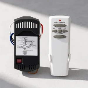 Wireless 3-Speed Fan Switch with Light Dimmer Function, Ceiling Fan Light Dimming Remote Controller Replacement