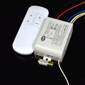 Wireless 4 Channel 220V Digital Remote Control Switch for Lamp and Light