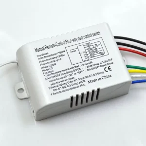 Wireless 4-Channel 220V Remote Control Switch for Lamps and Lights