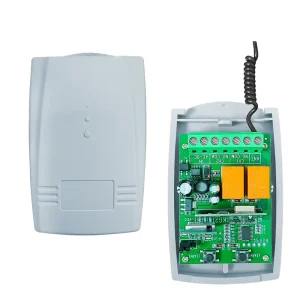 Wireless 433MHz 2-Channel Relay Receiver Module Fixed-Code RF Switch Remote Control Transmitter with LED Indicator