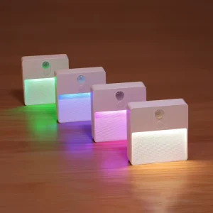 Wireless 5-Color Under-Bed Motion Sensor LED Night Lights for Stairways