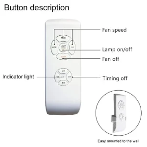 Wireless Battery-Powered RF Smart Switch with 30m Range 10A for Ceiling Fan Light