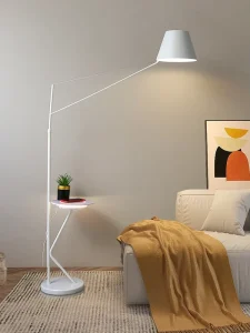 Wireless Charging LED Floor Lamp for Speaker Touch Control Iron Modern Minimalist Design for Living Room Bedroom Sofa Side