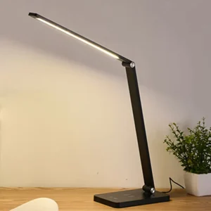 Wireless Charging USB Powered Foldable Touch Control 5 Level Dimming LED Desk Lamp Modern Simple Design Aluminum Shade CRI CE