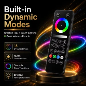 Wireless Dimmer Remote Control LED RF 2.4GHz RGB RGBW Touch Eight Zones Strip Light Ceiling Lamp Smart Home Lighting Controller