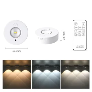 Wireless LED Cabinet Light with Dimming, USB, Remote Control