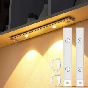 Wireless LED Motion Sensor Cabinet Light with Dimming and Waterproof Design for Kitchen Bedroom Wardrobe Closet