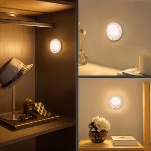 Wireless LED Puck Lights with Motion Sensor Rechargeable & Magnetic