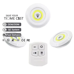 Wireless LED Under Cabinet Light with Remote Control, Dimmable Wardrobe Night Light for Bedroom and Kitchen
