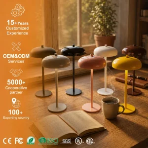 Wireless Luxury Portable Night Light Table Lamp with LED Dimmable for Restaurants Hotels Bars Home Decor