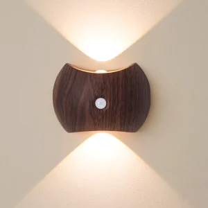 Wireless Magnetic LED Night Light with Motion Sensor, USB Rechargeable, Warm White, Wall Mounted