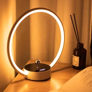 Wireless Magnetic Levitation LED Bedside Table Lamp with Floating Design
