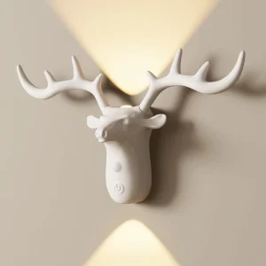 Wireless Magnetic Motion Sensor Reindeer Wall Light USB Rechargeable LED Night Light