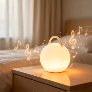 Wireless Portable LED RGB Ball Light with Music Speaker and Remote Control