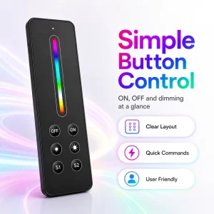 Wireless RF Touch Dimmer Controller for LED Strips and Ceiling Lights, Single Zone, 30m Range