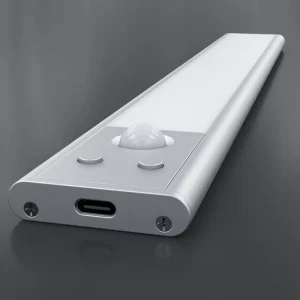 Wireless Rechargeable LED Night Light Bar with Smart Body Sensor, 5V Input for Kitchen, Wardrobe, and Bedside Cabinets