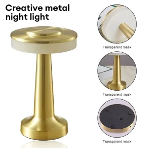 Wireless Rechargeable LED Table Lamp with Touch Sensor for Bedroom, Reading, Restaurant, Hotel, and Bar