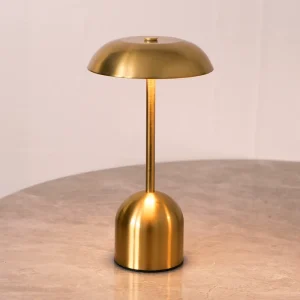 Wireless Rechargeable Metal Table Lamp Multi Color Metal Mushroom Night Light High End Decorative Table Lamp for Bedroom Bedside